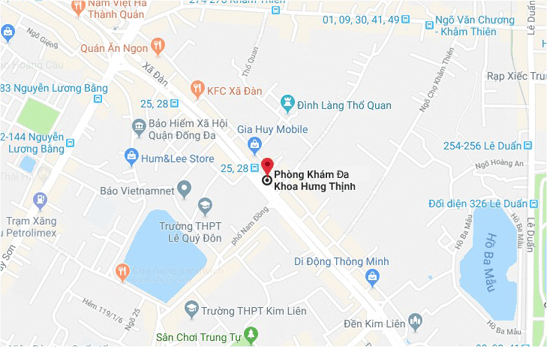Bản đồ Phòng Khám Nam Khoa Thái Hà